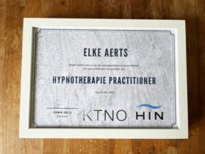Diploma Elke Aerts hypnotherapie practitioner